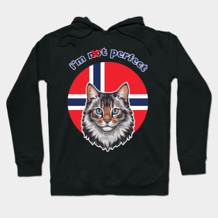 i'm not perfect - norwegian forest cat Hoodie